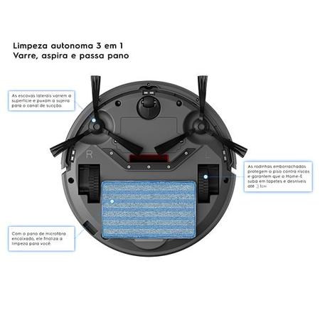 Imagem de Robô Aspirador de Pó Electrolux 3 em 1 com Sensor Antiqueda até 2h20 min Branco (ERB11)