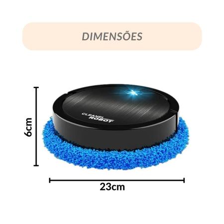 Imagem de Robô Aspirador Inteligente Com Mop E Passa Pano - Bivolt