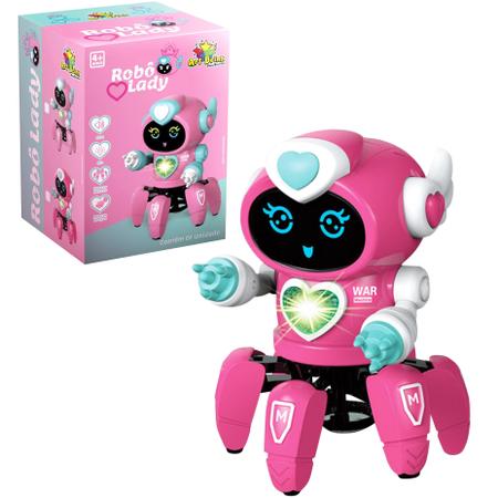 Robô Lady Rosa Dançante C Som e Luz Amiga Digital - Tem Tem Digital -  Brinquedos e Papelaria, aqui tem!