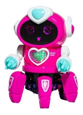 Brinquedo ROBO LADY COM FACE DIGITAL LUZ Robô Cyber Bat Aranha Som