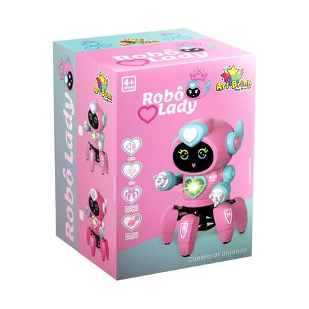 Brinquedo Robô Dançarino BOT ROBOT ROSA COM SOM E LUZES 3D - Iannuzzi Kids  - Robô - Magazine Luiza