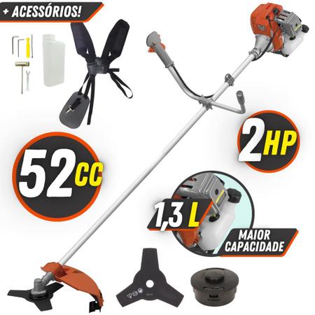 Roçadeira Lateral Á Gasolina Tekna RL520AC-G2 2T 52cc 2HP 13.000RPM Alta Potência e Performance Com Cabeçote Nylon e Faca de 3 Pontas Imagem de Roçadeira Lateral Á Gasolina Tekna RL520AC-G2 2T 52cc 2HP 13.000RPM Alta Potência e Performance Com Cabeçote Nylon e Faca de 3 Pontas