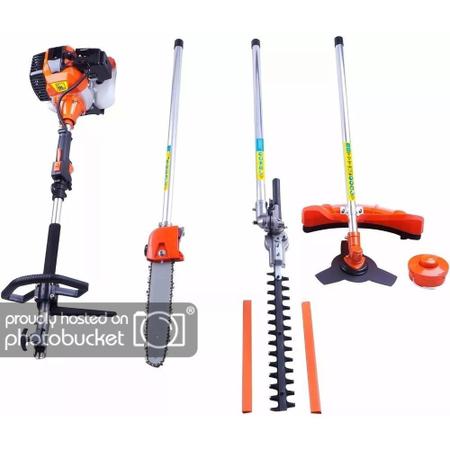 Imagem de Roçadeira Multifunções 4x1 43cc RM-MT430 Siga Tools + Enxada Rotativa cor: laranja cor: laranja