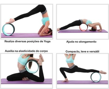 Roda Anel Yoga E Pilates Magic Wheel Pista E Campo - Pr - Rolo de Liberação  Miofascial - Magazine Luiza