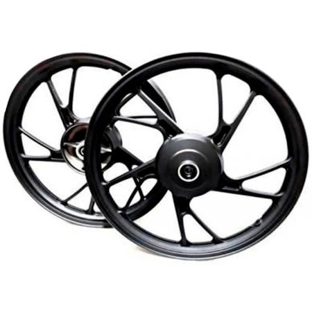 Jogo Roda Liga Leve Moto Biz 125 Biz 110 Rodão Esportiva 5 Pontas Pé  Galinha Preta Par Scud - Roda de Moto - Magazine Luiza