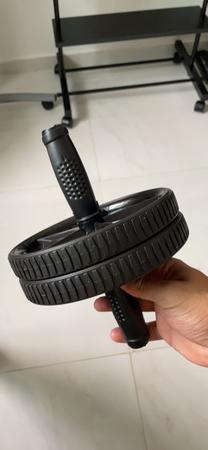 Imagem de Roda Rodinha Rolo Para Exercícios Abdominal Lombar Ombros Treino Em Casa Academia Fitness