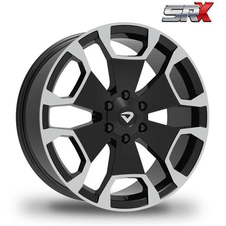 Imagem de Roda SRX Aro 22 Tala 8,5 Volcano 6X139,7 Cor:Preto Diaman.