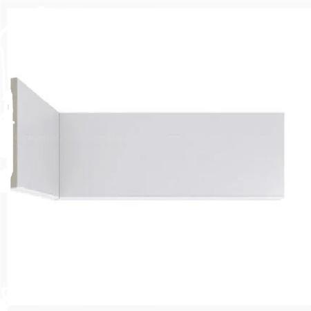 Imagem de Rodapé de Poliestireno 7cm x 10mm x 2,25m Metro Linear Slim Liso Casa Grassi - caixa com 2,25 m - Branco