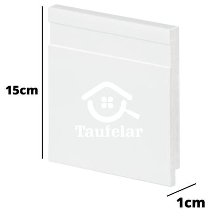 Imagem de Rodapé de Poliestireno Arquitech Slim 15CM Branco Barra 2,4M