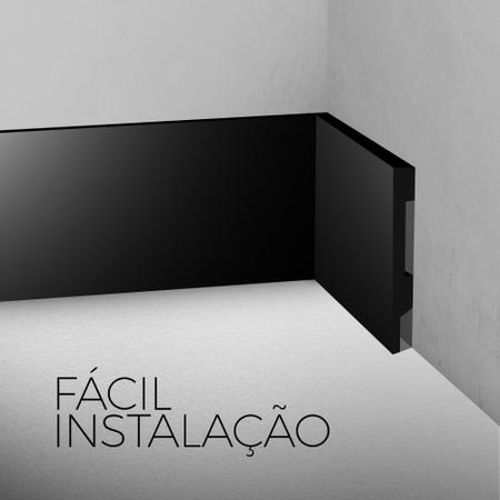 Imagem de Rodapé Poliestireno 15Cm Liso Preto 1M Rm Decor