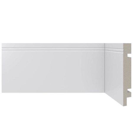 Imagem de Rodapé Santa Luzia Moderna 460 16mmx10cm Metro Linear - caixa com 2,4 m - Branco