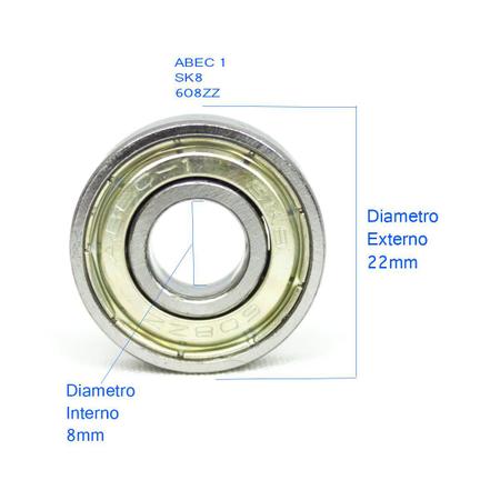 Imagem de Rodinha Skate Roda Black Sheep 53mm e  Jogo Rolamento Abec 1