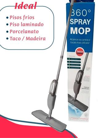Imagem de Rodo Mop Spray Com Refil Microfibra P/ Limpeza c/ Reservatório de Líquido