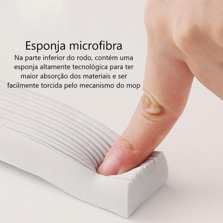 Imagem de Rodo Portátil Mini Mop Limpeza 30cm Branco