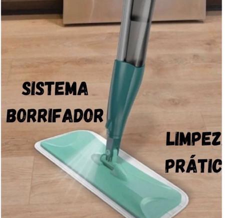 Imagem de Rodo Vassoura Mop Spray +2 refil Reservatório Limpa Esteriliza