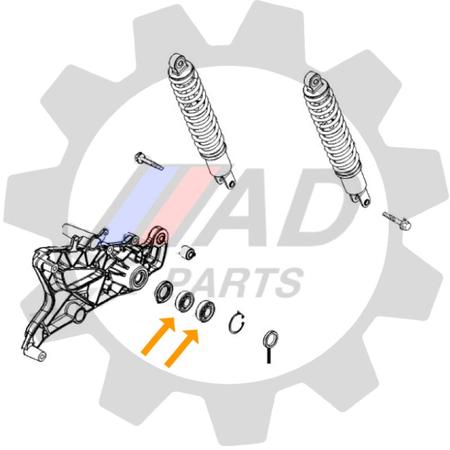 Rolamentos Roda Traseira Dafra Laser - AD Parts Imagem de Rolamentos Roda Traseira Dafra Laser