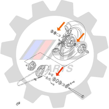 Imagem de Rolamentos Roda Traseira Yamaha XT 600E