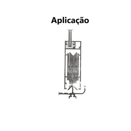 Imagem de Roldana portao 70mm nylon em "v" 90 graus cavalete aluminio