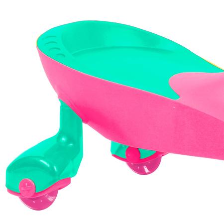 Imagem de Rolimã Carrinho Infantil Volante Que Gira 360 Ginga Car Cor Rosa E Verde - Unitoys