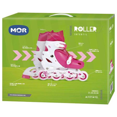 Imagem de Roller Infantil Rosa - Tamanho P 30-33