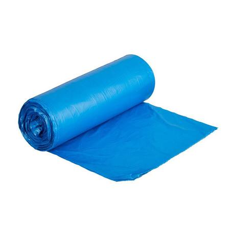 Imagem de Rolo com 15 Sacos lixo azul capacidade 100 litros higiênico fácil destacar uso doméstico empresarial