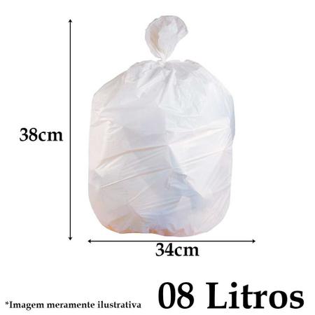 Imagem de Rolo com 50 Saco de lixo banheiro cozinha pia fundo reforçado capacidade 8 litros higiênico Sanremo