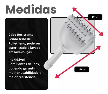 Rolo Furador De Massa Pizza 12Cm Profissional White Inox - Solrac Imagem de Rolo Furador De Massa Pizza 12Cm Profissional White Inox