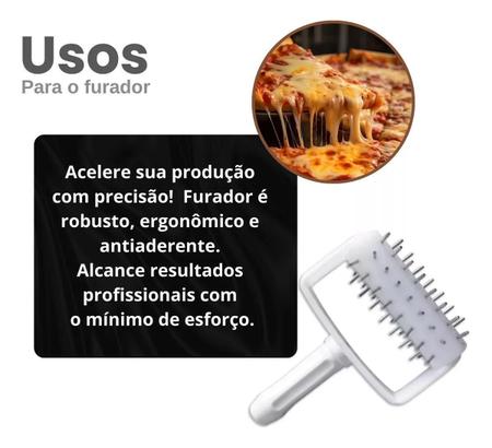 Rolo Furador De Massa Pizza 12Cm Profissional White Inox - Solrac Imagem de Rolo Furador De Massa Pizza 12Cm Profissional White Inox