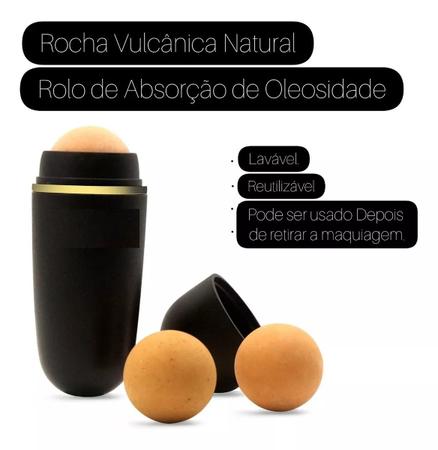 Imagem de Rolo Removedor Rolon De Oleosidade Facial De Pedra Vulcânica