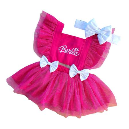Romper Body Bebe Menina Barbie - DG Baby Kids - Artigos e roupas