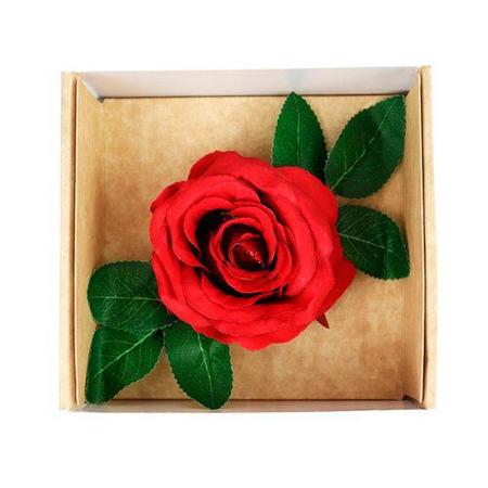 Imagem de Rosa Artificial Vermelha na Caixa Craft - Giuliana Flores