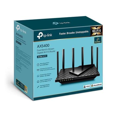 Imagem de Roteador Tp-Link Archer Ax72 Gigabit Wifi 6 Dual Band Ax5400