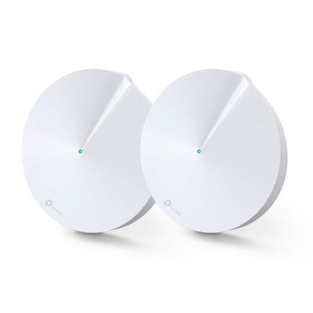 Imagem de Roteador TP-Link Deco Mesh M5, Dual Band AC1300, 2,4 GHz, WAN/LAN Gigabit, 4 Antenas Internas, 2 Peças, Branco - DECO M5(2-PACK)