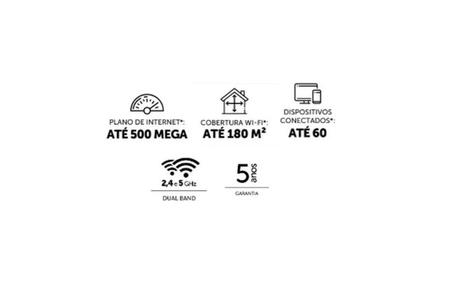 Imagem de Roteador Wi-fi Wireless Alta Potência 4 Antenas Internet ate 500 Mega 5dbi Dual Band 5g 2g