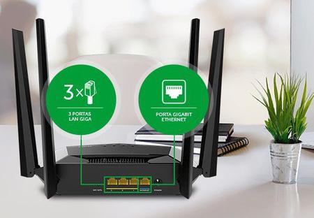 Imagem de Roteador Wifi 5 Repetidor Wireless Intelbras Wi-Force W5-1200G Dual Band AC1200 Gigabit Plano Acima 100 Mega Cobertura Até 120m²