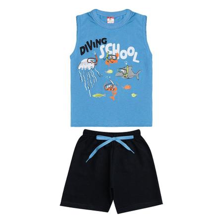 Imagem de Roupa Bebê Menino Infantil Kit 3 Conjuntos de Regatas Masculino Atacado