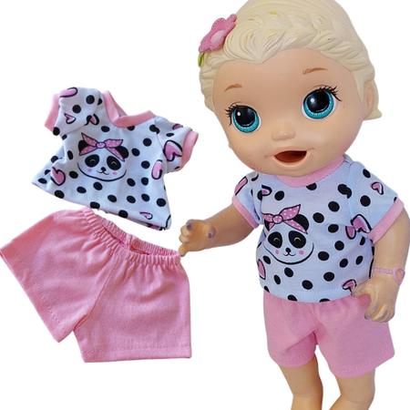 Vestido baby alive roupa de boneca baby alive Pink Floral