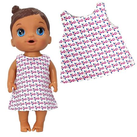 Roupa de Boneca Baby Alive Floral Claro - Jujulie