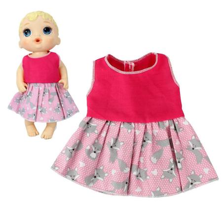 kit 4 Roupinhas para boneca baby alive Vestido para boneca - Rose