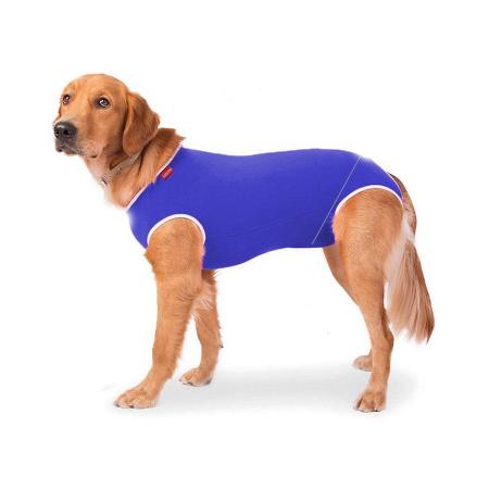 Imagem de Roupa Cirúrgica Confortpet Castração Macho Azul para Cães - Tamanho 13