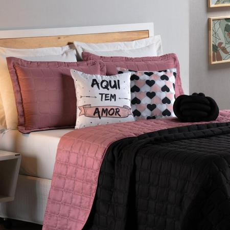 Roupa De Cama Casal Dupla Face Colcha Cobre Leito Bouti 8 Peças Premium com Almofadas Decorativa - F.V Enxovais Imagem de Roupa De Cama Casal Dupla Face Colcha Cobre Leito Bouti 8 Peças Premium com Almofadas Decorativa