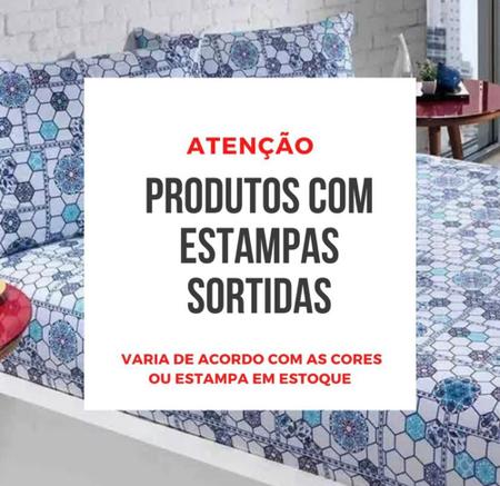 Imagem de Roupa de Cama Solteiro 3 Peças Microfibra Estampado Sortidos Lindas Cores RC Confecções