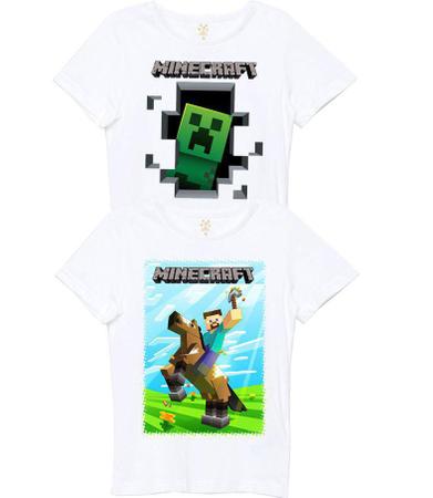 camisa camiseta para aniversario tema minecraft