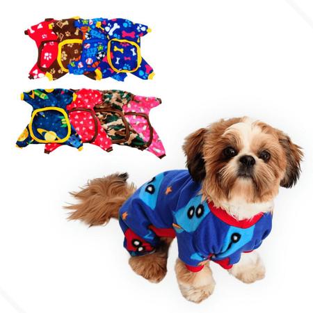 Imagem de Roupa De Frio Para Pet Roupinha Cachorro em Soft, Agassalho Pijama Artigo pets cão porte pequeno , médio