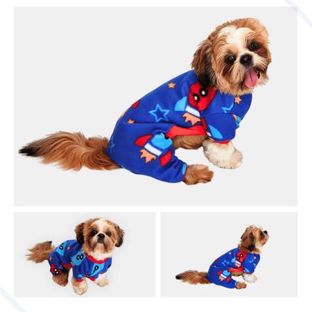 Imagem de Roupa De Frio Para Pet Roupinha Cachorro em Soft, Agassalho Pijama Artigo pets cão porte pequeno , médio