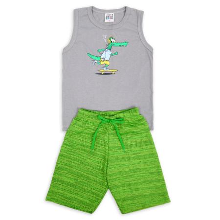 Imagem de Roupa De Menino 3 Conjunto Infantil Regata E Shorts Moletom