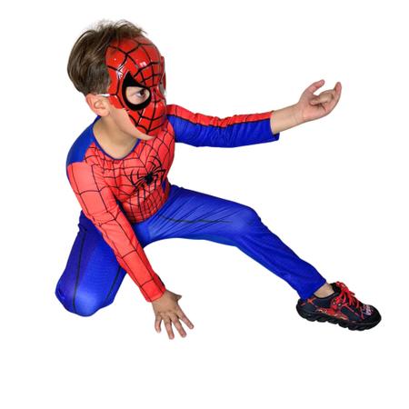 Imagem de Roupa Fantasia Infantil Longa Com Enchimento Homem-aranha