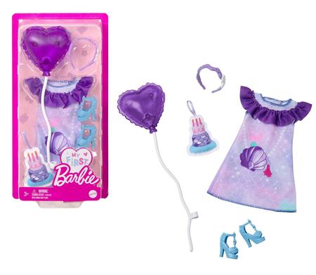 Roupa Festa de Aniversário Minha Primeira Barbie Mattel - Bonecas