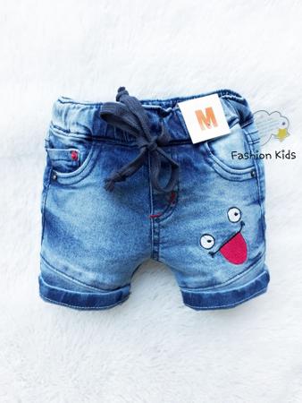 Roupa Infantil Bermuda Short Shortinho El stico Jeans Beb Menino