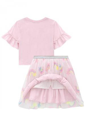 Zanjkr Kawaii Clothes, Conjunto de três peças de roupa moderna com estampa  de arco-íris bordada para bebês meninas de verão (RD2, 3 a 6 meses)